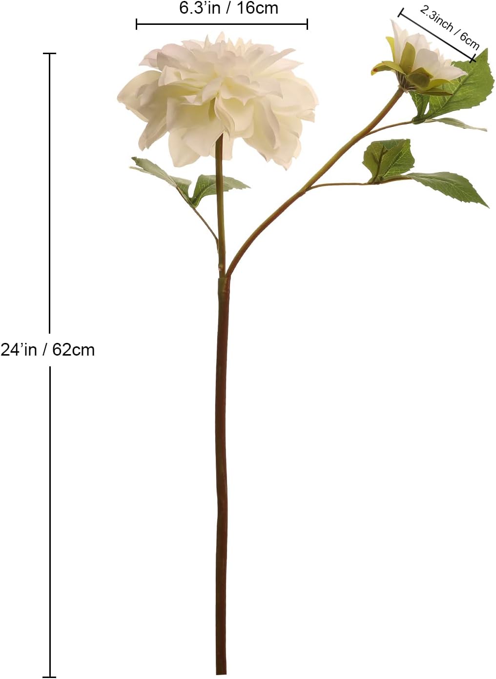 Elegant White Dahlia Faux Flowers for Wedding and Home Decor