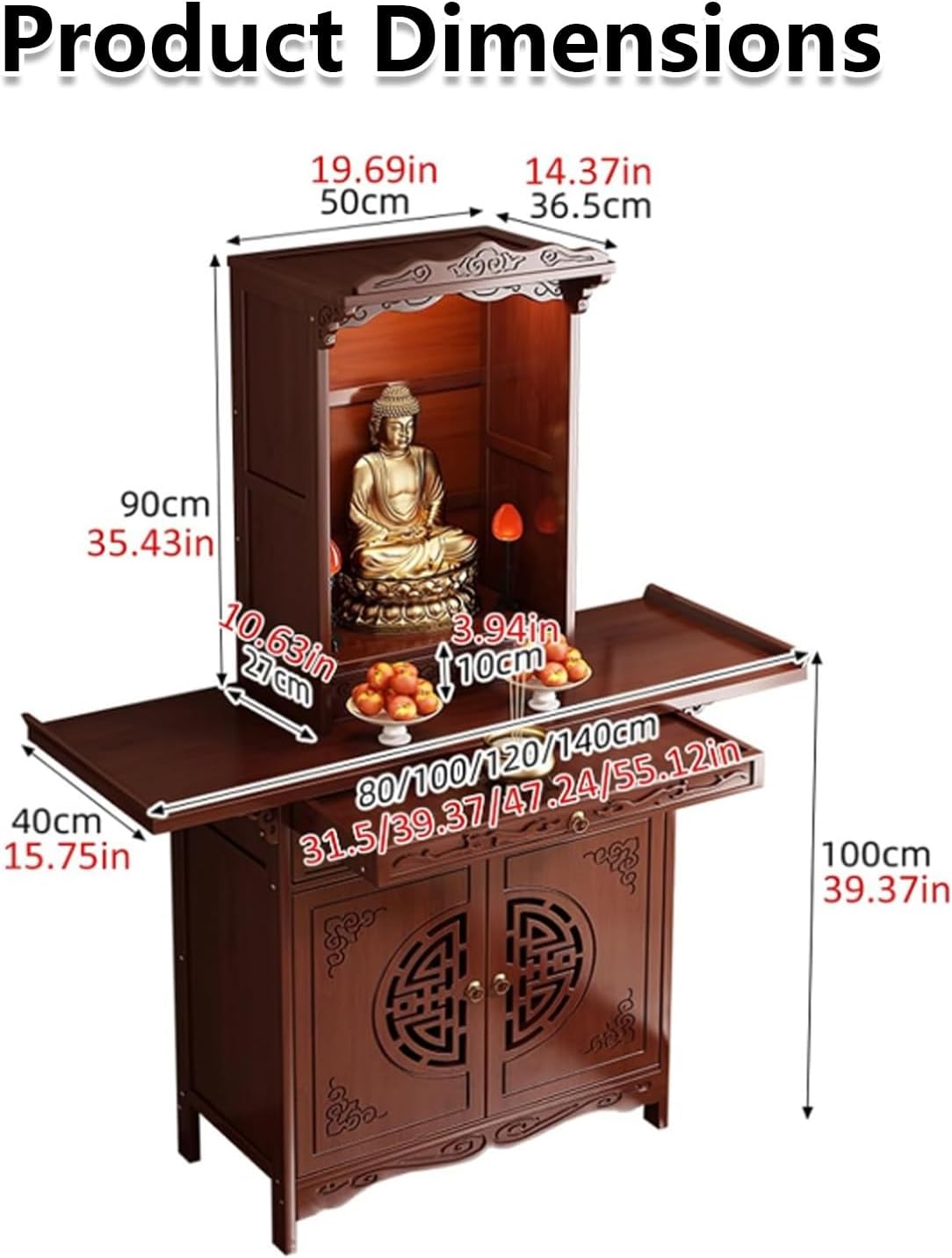 🪷 Zen Harmony Wooden Cabinet – Elegant Meditation Space Furniture For A Peaceful Home ✨