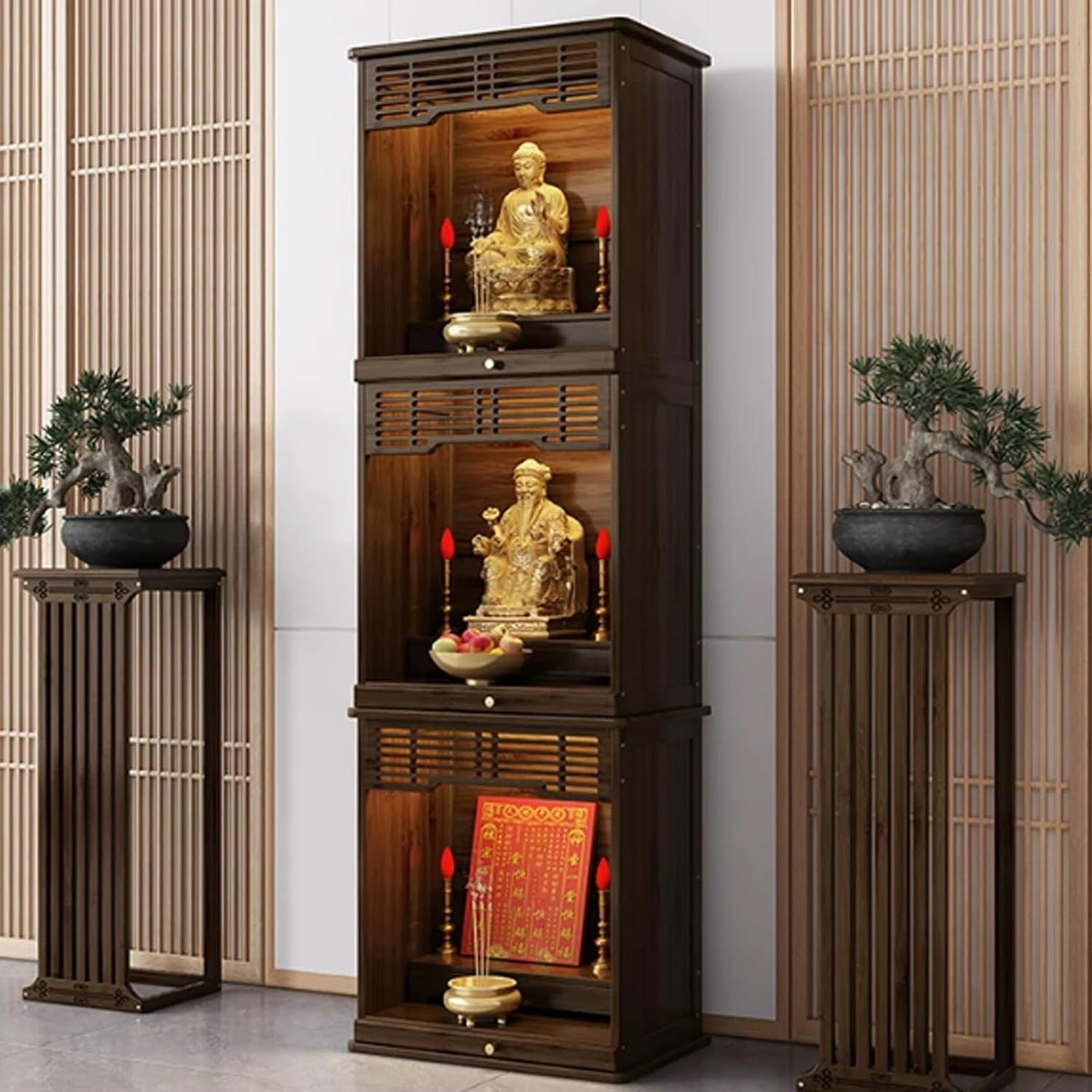 🧘 Zen Harmony Storage Cabinet – Elegant Wooden Accent Cabinet For A Peaceful Home Space ✨