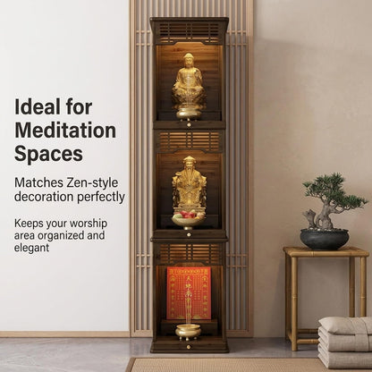 🧘 Zen Harmony Storage Cabinet – Elegant Wooden Accent Cabinet For A Peaceful Home Space ✨