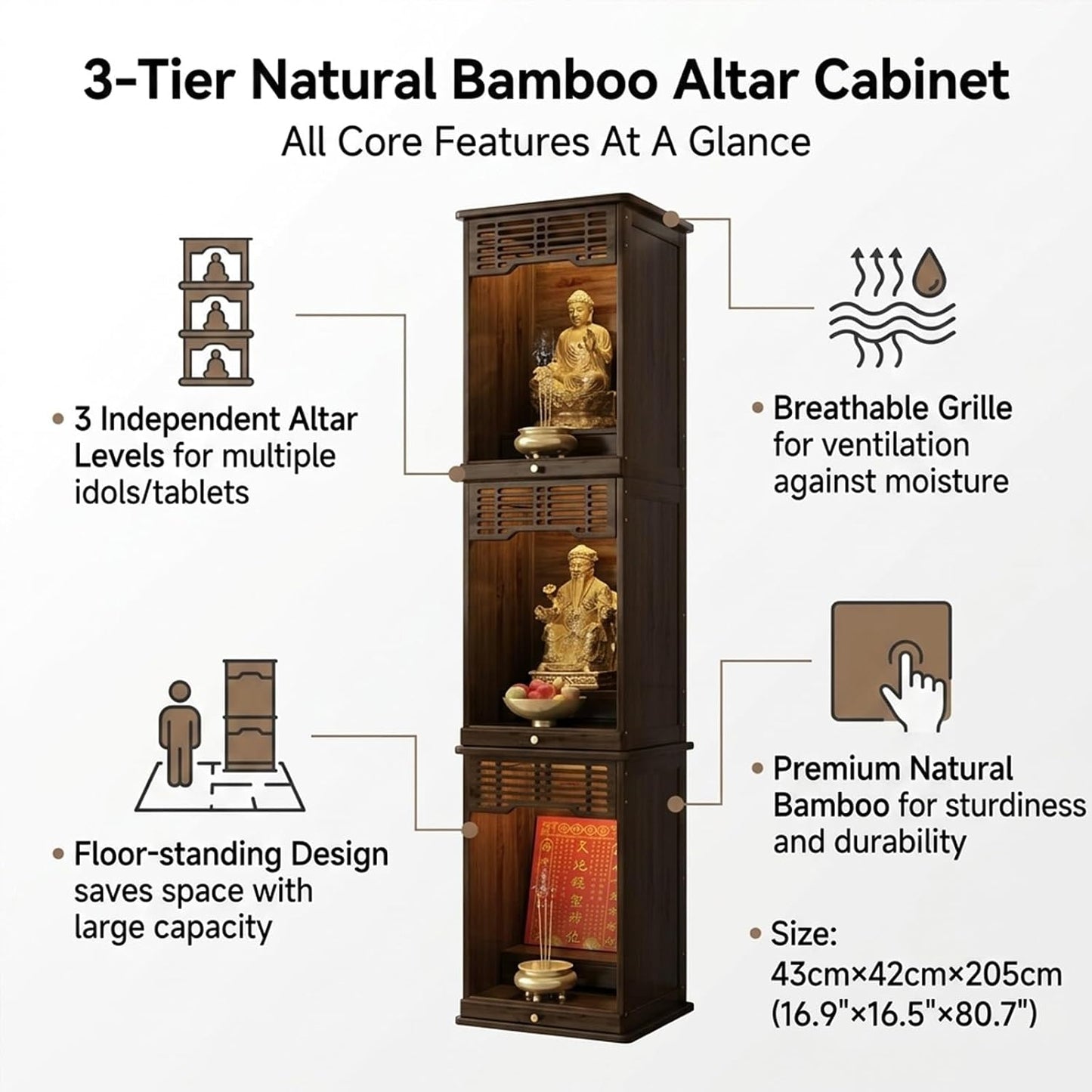 🧘 Zen Harmony Storage Cabinet – Elegant Wooden Accent Cabinet For A Peaceful Home Space ✨