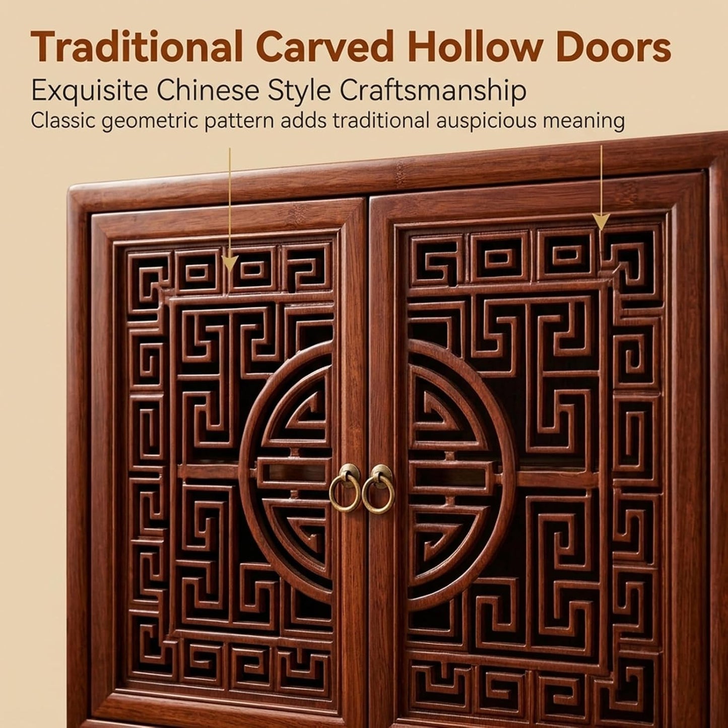 🪷 Zen Harmony Wooden Cabinet – Elegant Meditation Space Furniture For A Peaceful Home ✨