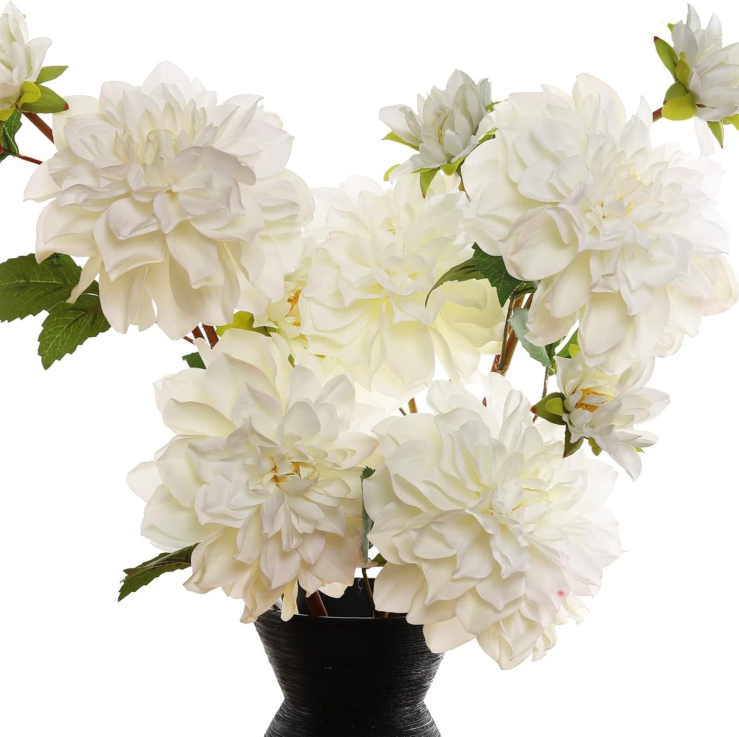 Elegant White Dahlia Faux Flowers for Wedding and Home Decor