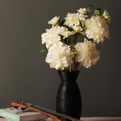 Elegant White Dahlia Faux Flowers for Wedding and Home Decor