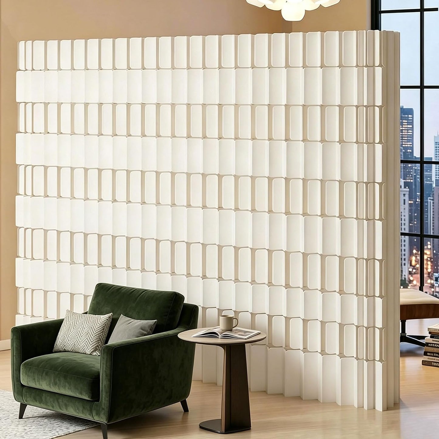 ✨ FlexiSpace Retractable Room Divider – Elegant Folding Privacy Screen For Modern Living Spaces 🏡