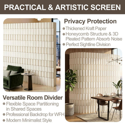 ✨ FlexiSpace Retractable Room Divider – Elegant Folding Privacy Screen For Modern Living Spaces 🏡