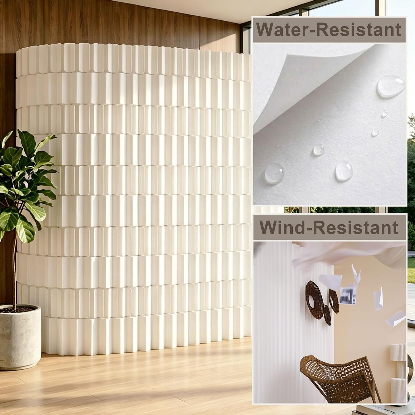 ✨ FlexiSpace Retractable Room Divider – Elegant Folding Privacy Screen For Modern Living Spaces 🏡